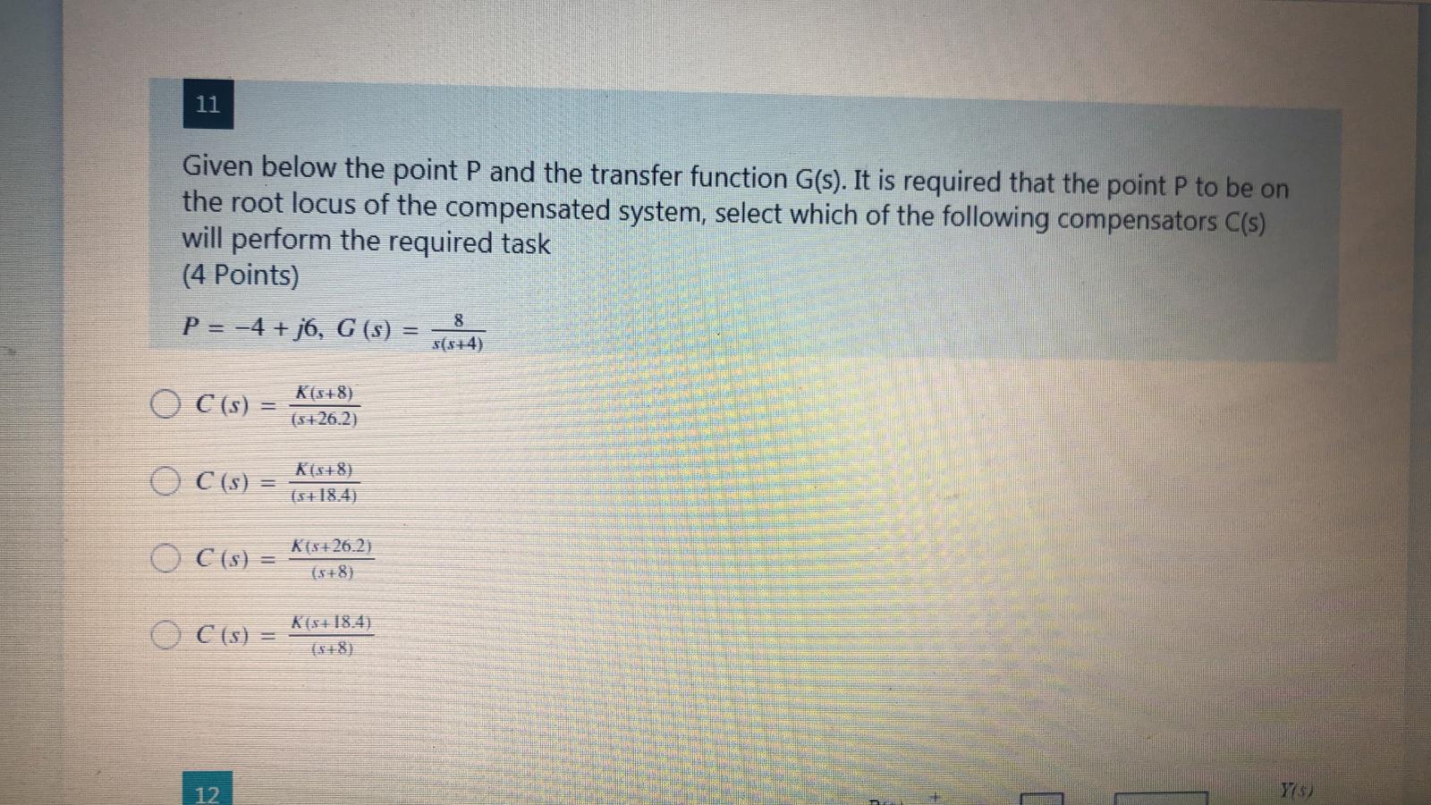 Solved 11 Given Below The Point P And The Transfer Functi Chegg Com