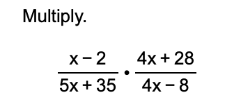 Solved Multiply.x-25x+35*4x+284x-8 | Chegg.com