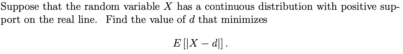 Solved Suppose that the random variable X has a continuous | Chegg.com