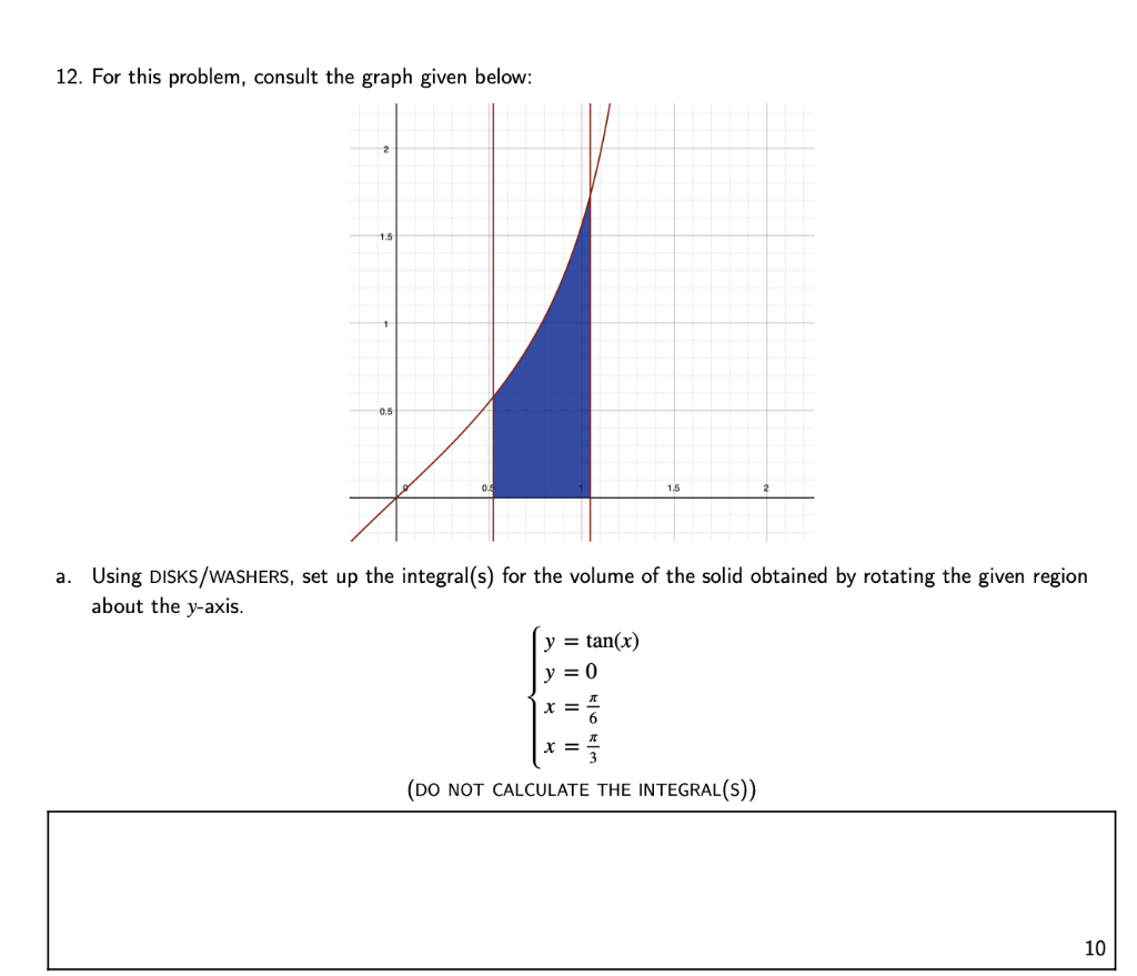Solved 12. For this problem, consult the graph given below: | Chegg.com