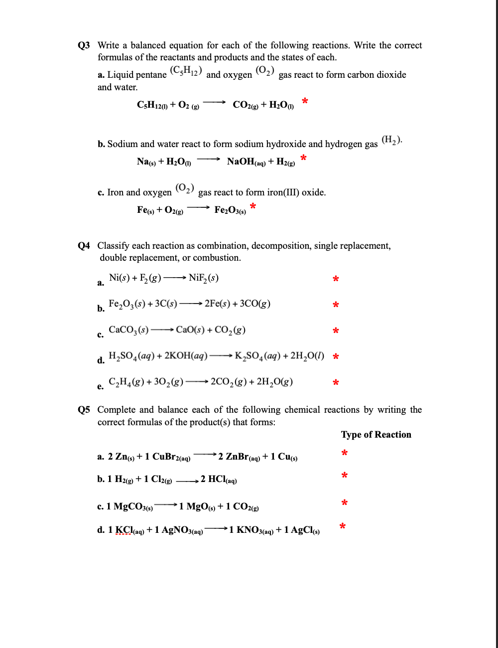 Solved Metal 1. Appearance of Metals Reactants 2. Evidence | Chegg.com