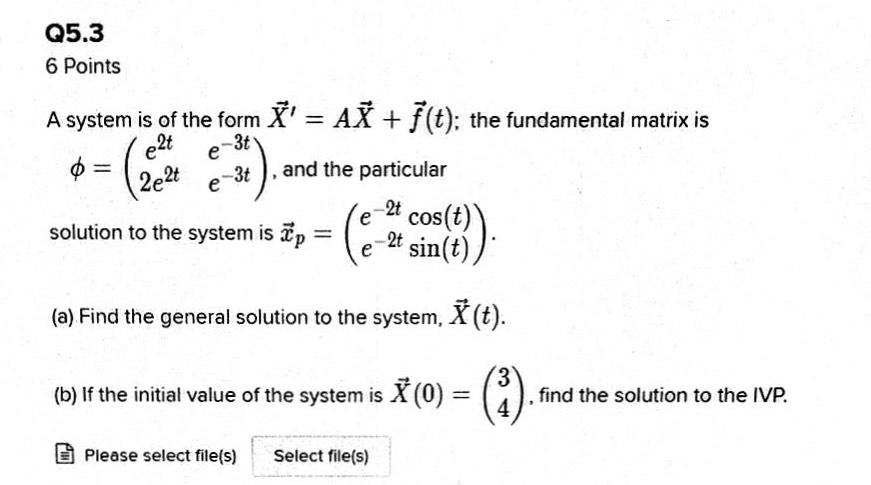 Solved Q5 2 6 Points Consider The System Of Equations X I Chegg Com