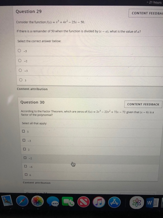Solved - 21 hours Question 29 Consider the function fx) r42 | Chegg.com