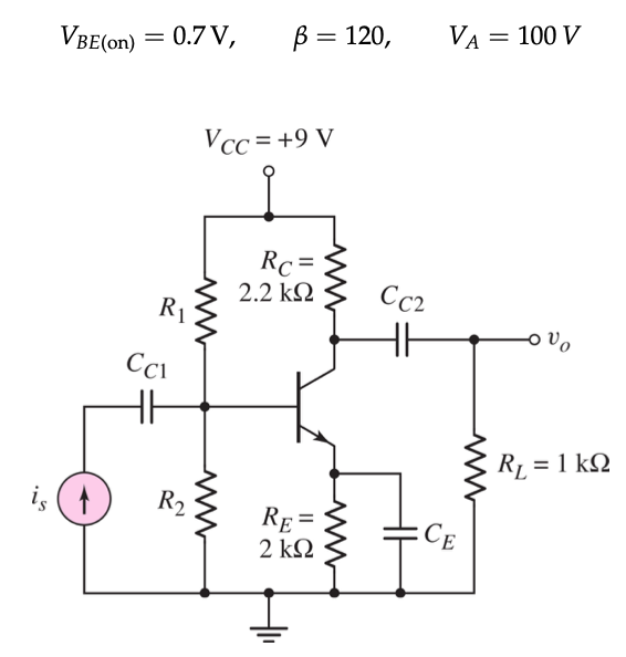 Solved Design a bias-stable circuit with VCEQ = 5.2V. Draw | Chegg.com