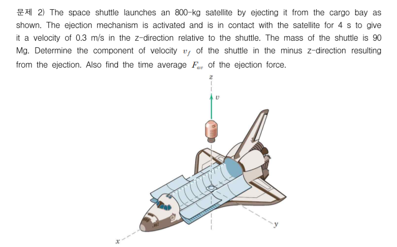 Solved || 2) The space shuttle launches n 800-kg satellite | Chegg.com