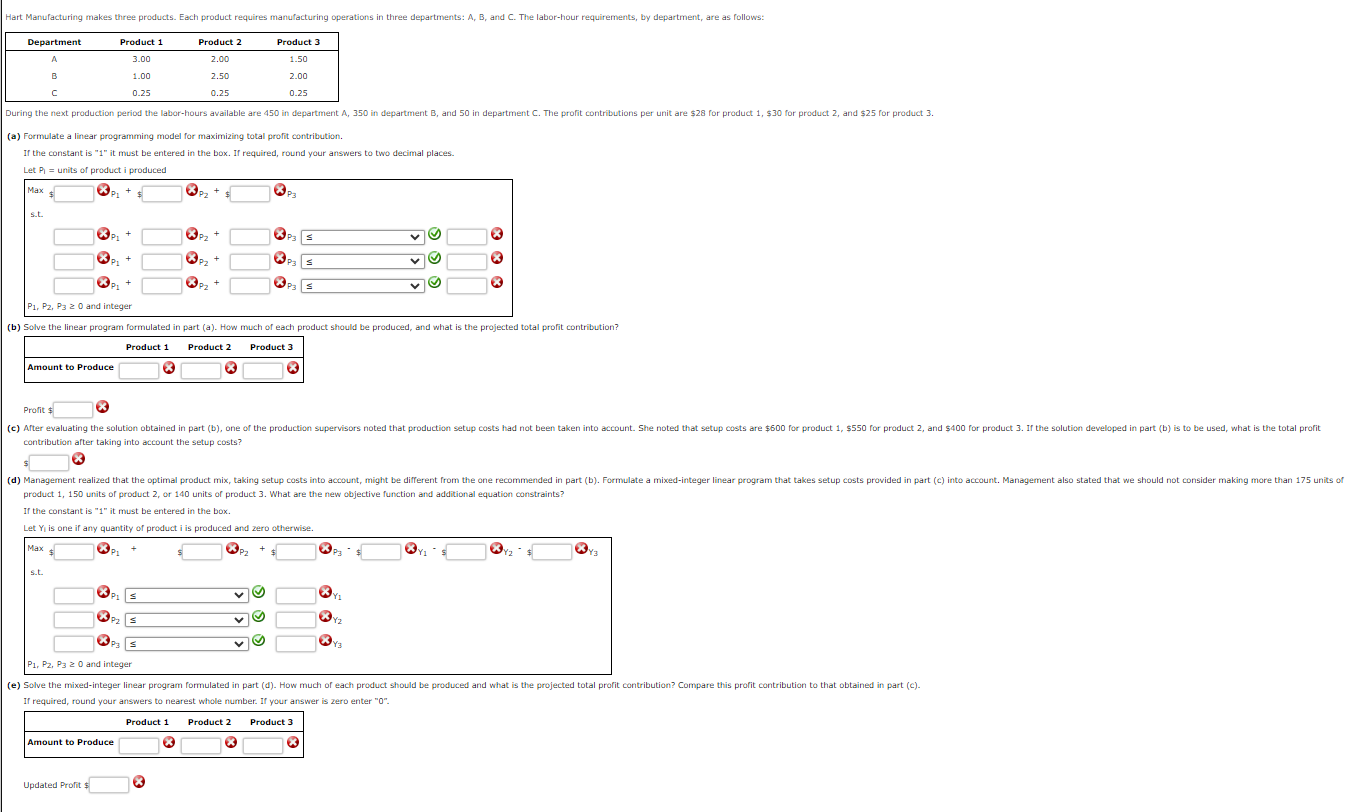 Solved Department Product 1 Product 2 Product 3 A 3.00 2.00 | Chegg.com