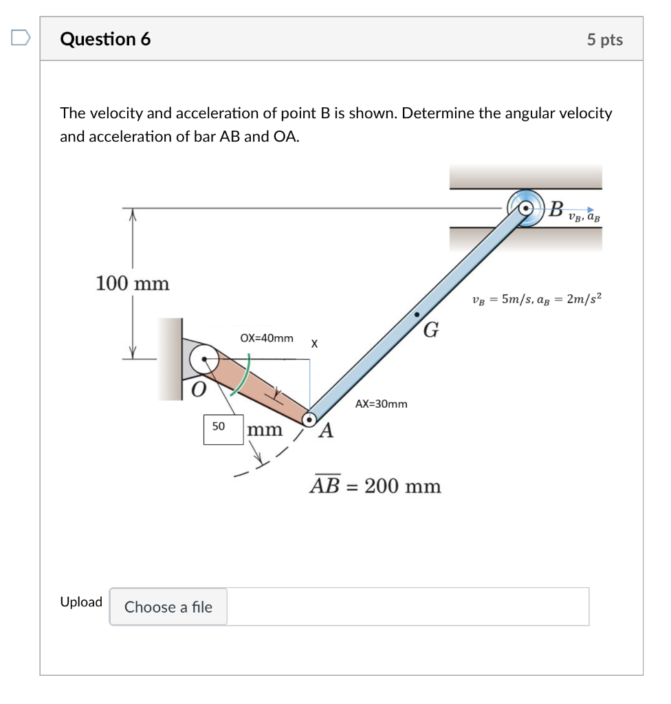 Solved Question 6 5 pts The velocity and acceleration of | Chegg.com