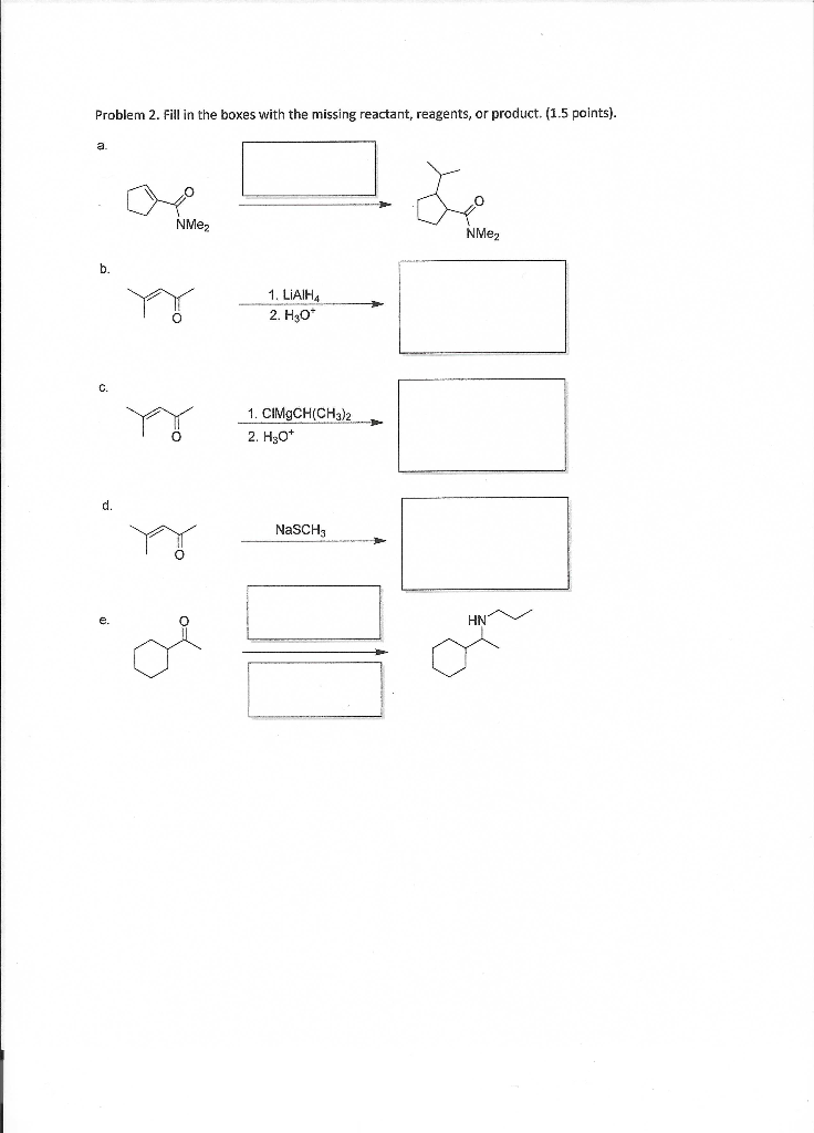 Solved Problem 2. Fill in the boxes with the missing | Chegg.com