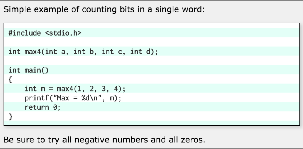 Solved write an implementation of the function max4 in ARM | Chegg.com