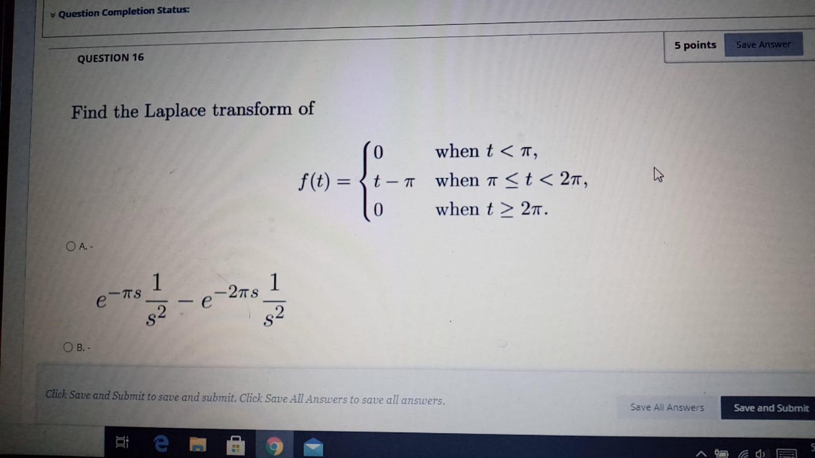 Solved Question Completion Status: 5 Points Save Answer | Chegg.com