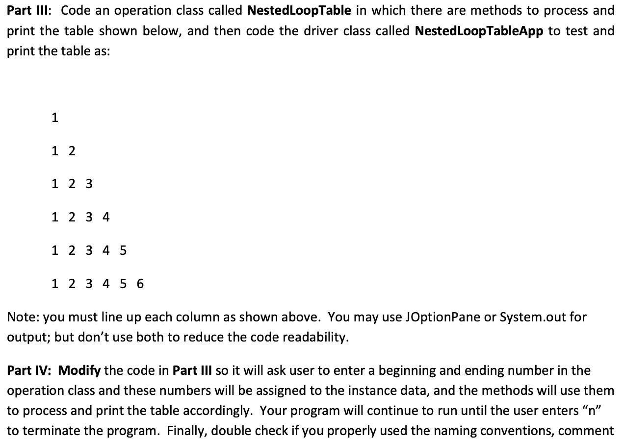 Solved Part III: Code an operation class called | Chegg.com