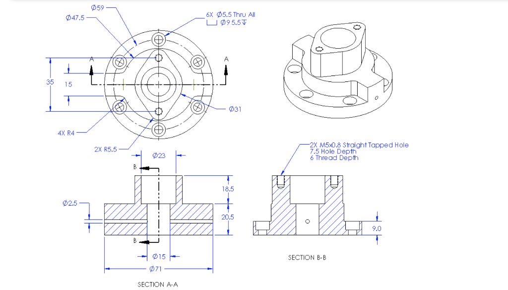 Solved Create the part shown in the diagram below. Unit | Chegg.com