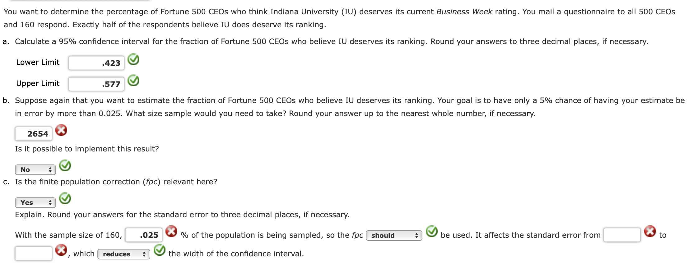 Solved You want to determine the percentage of Fortune 500
