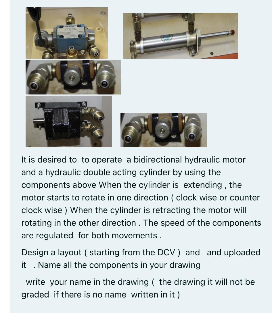 Solved It is desired to to operate a bidirectional hydraulic