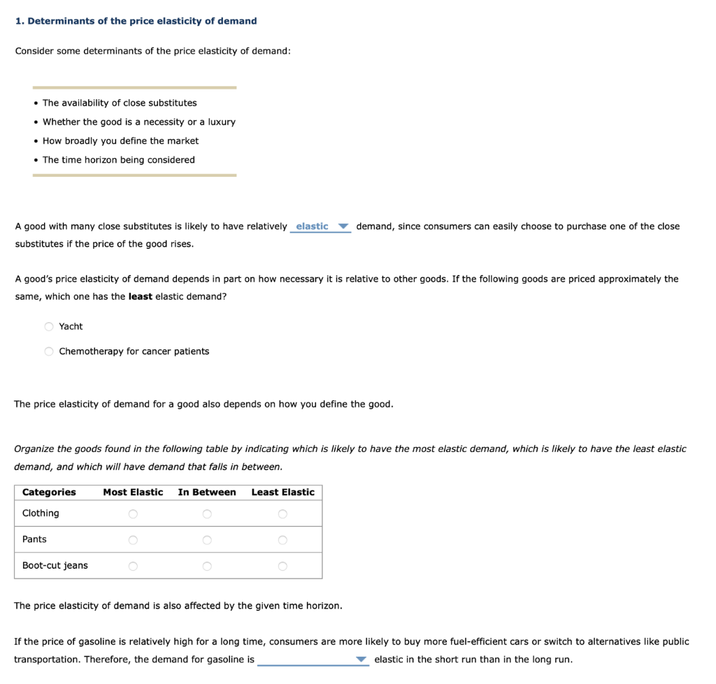 solved-1-determinants-of-the-price-elasticity-of-demand-chegg