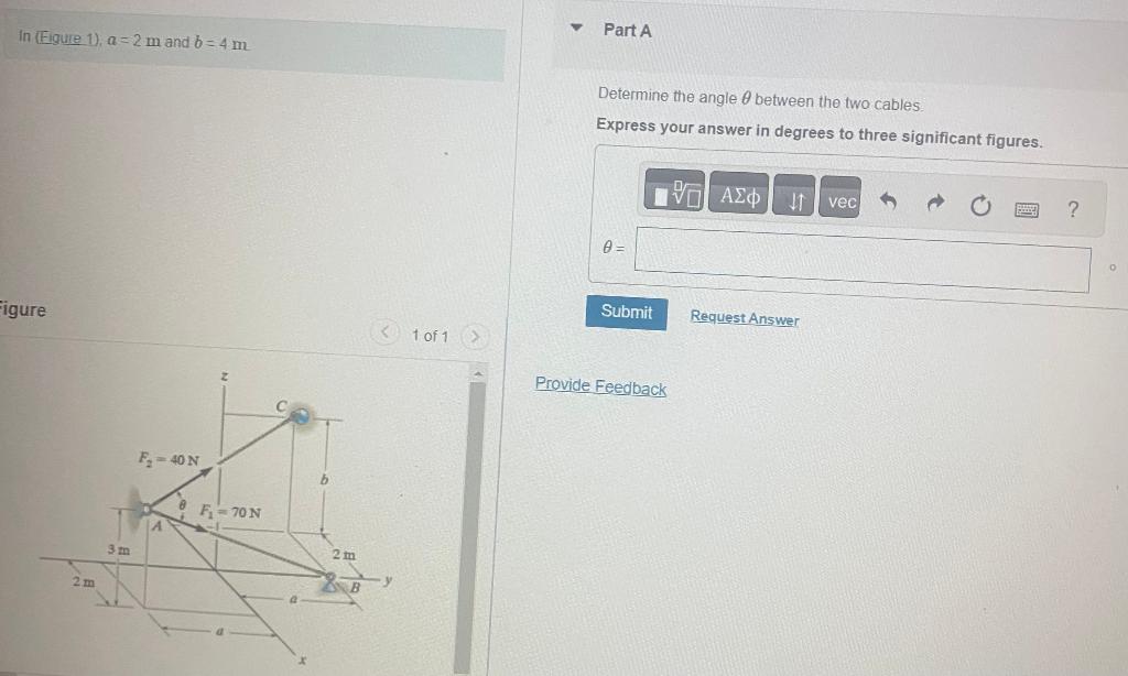 Solved In (Eigure 1), a=2 m and b=4 m Part A Determine the | Chegg.com
