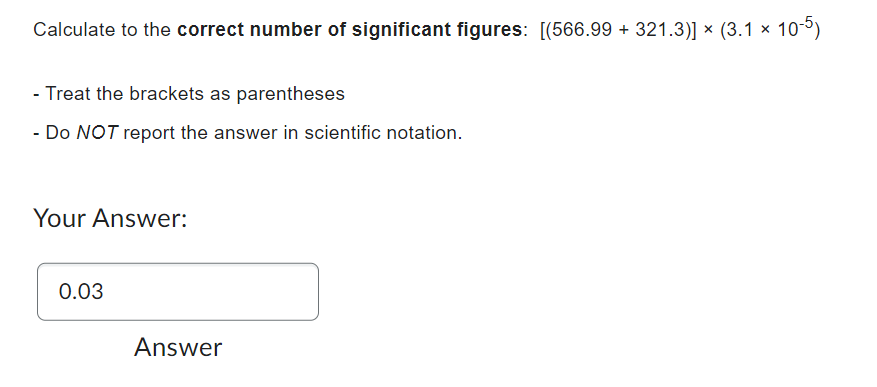 Solved Calculate to the correct number of significant | Chegg.com