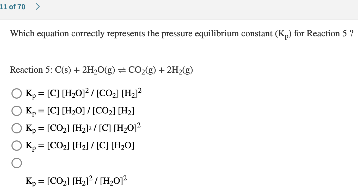 Solved 11 Of 70 Which Equation Correctly Represents The Chegg solved-11-of-70-which-equation-correctly-represents-the-chegg