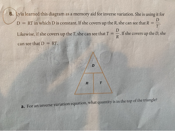 Solved 6. Lyla learned this diagram as a memory aid for