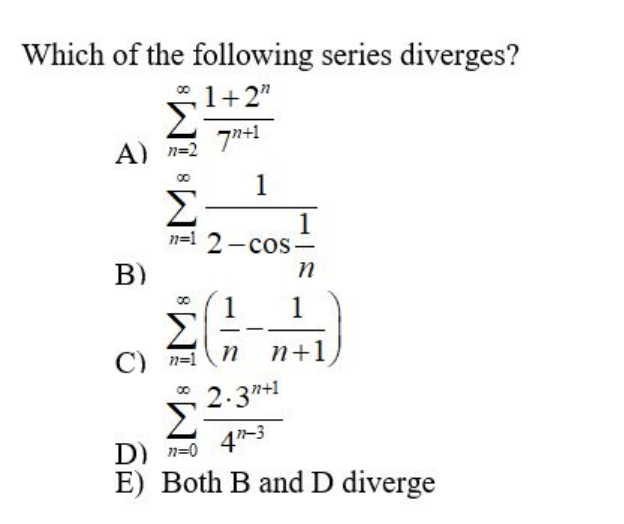 Solved PLEASE PICK ONE OF THE ANSWER CHOICES, MUST PICK | Chegg.com