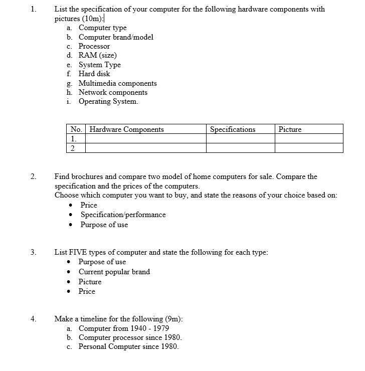 Buying a PC, Computer Types & Specs