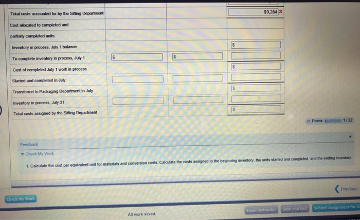 Solved eBook Calculator Equivalent units and related costsi | Chegg.com