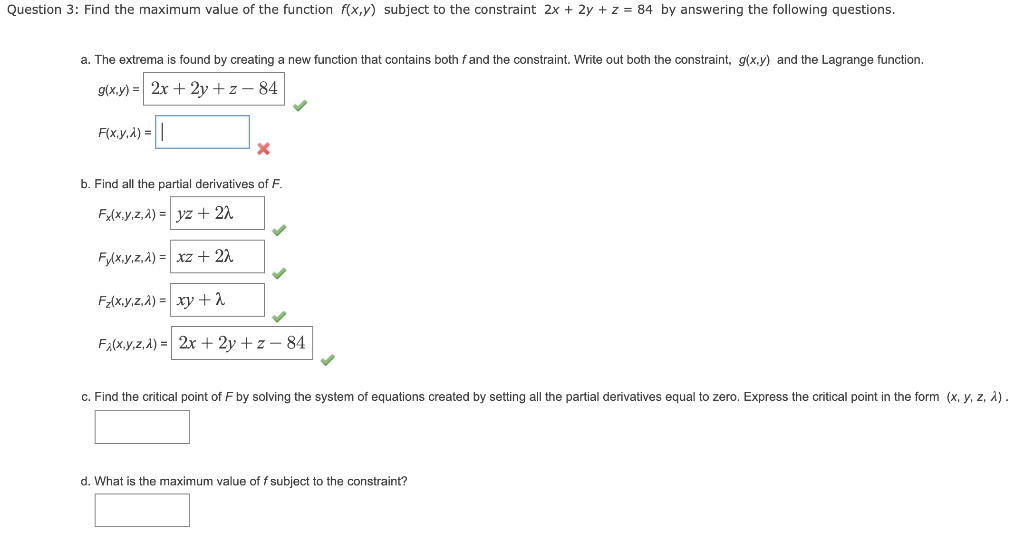 Solved Question 3: Find the maximum value of the function | Chegg.com