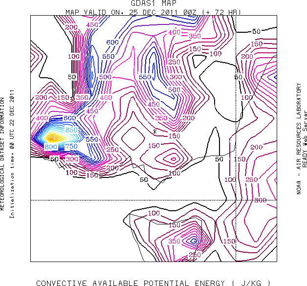 Solved At what time of day is the CAPE forecast to be a | Chegg.com