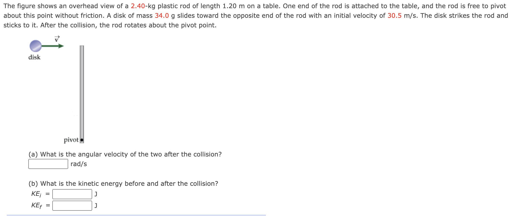 Solved The figure shows an overhead view of a 2.40-kg | Chegg.com