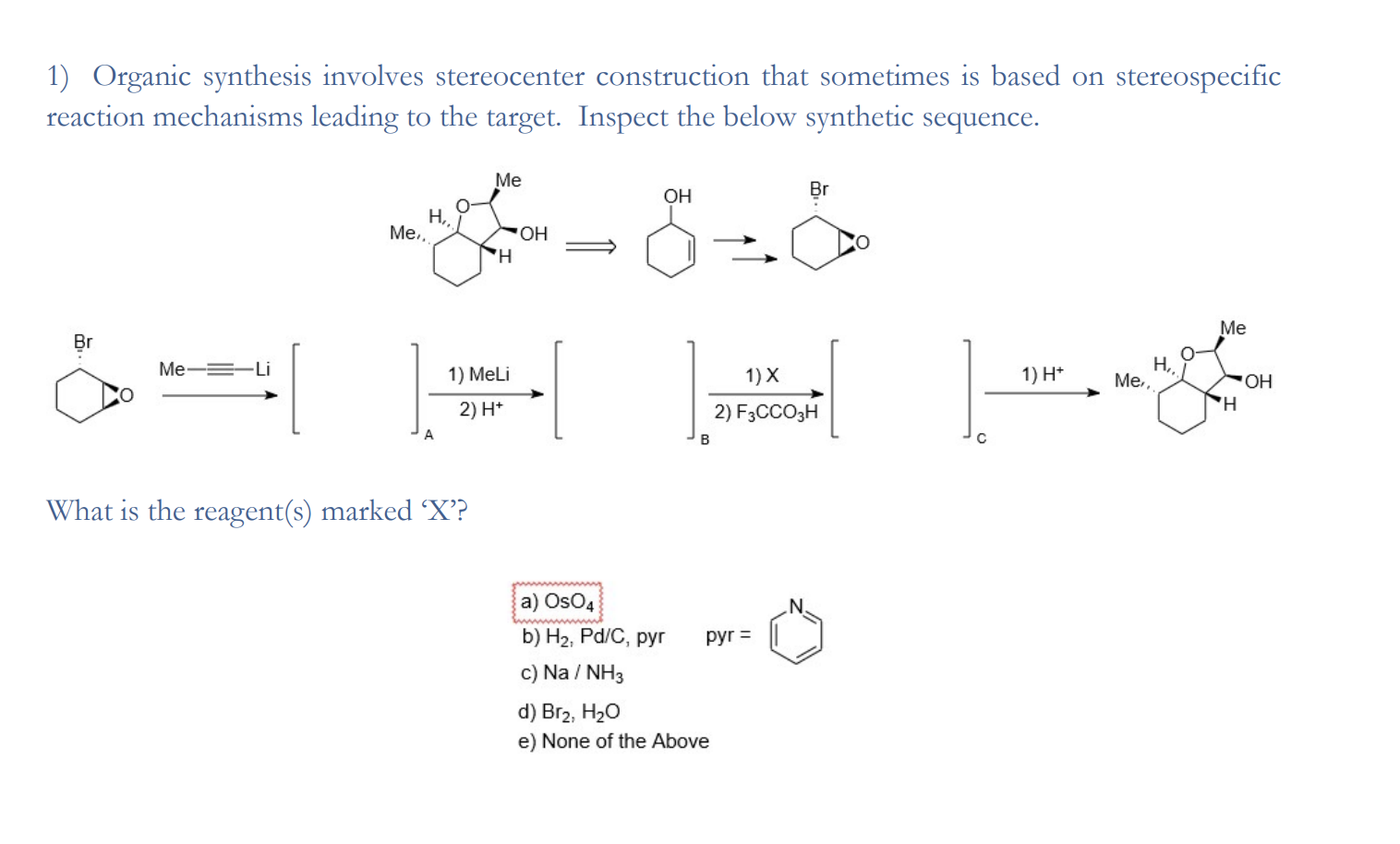 Solved 1 Organic Synthesis Involves Stereocenter Constru Chegg Com