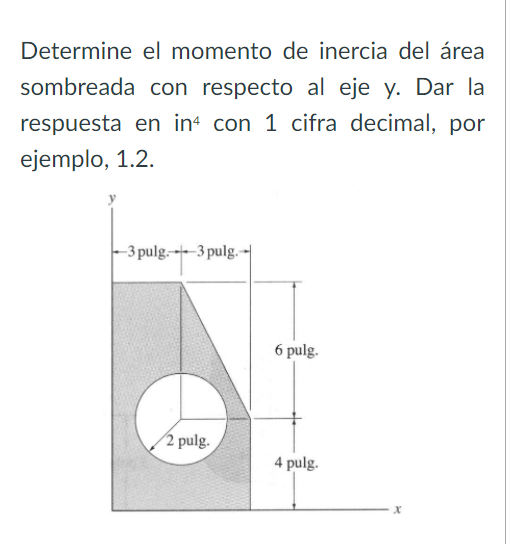 Solved Determine el momento de inercia del área sombreada | Chegg.com