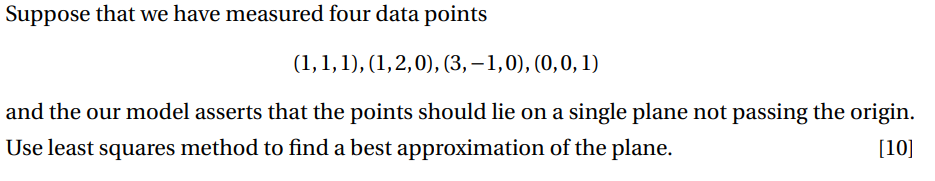 Solved Suppose that we have measured four data points | Chegg.com