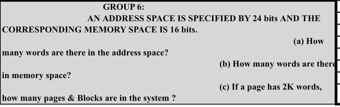 solved-group-6-an-address-space-is-specified-by-24-bits-and-chegg