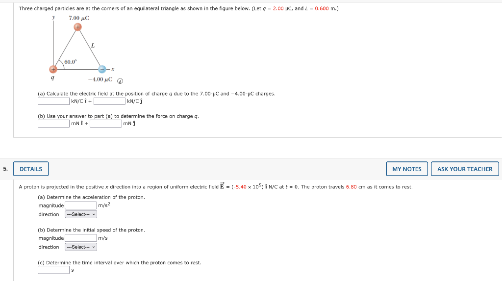 Solved Three Charged Particles Are At The Corners Of An | Chegg.com