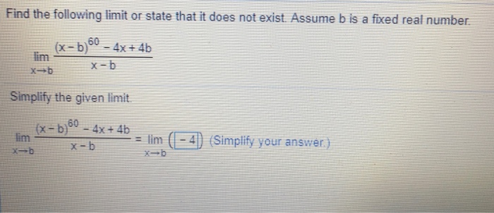 Solved Find The Following Limit Or State That It Does Not | Chegg.com