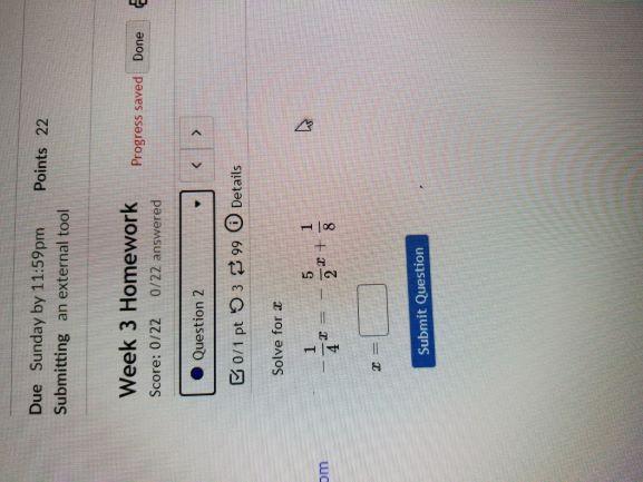 Solved Points 22 Due Sunday by 11:59pm Submitting an | Chegg.com
