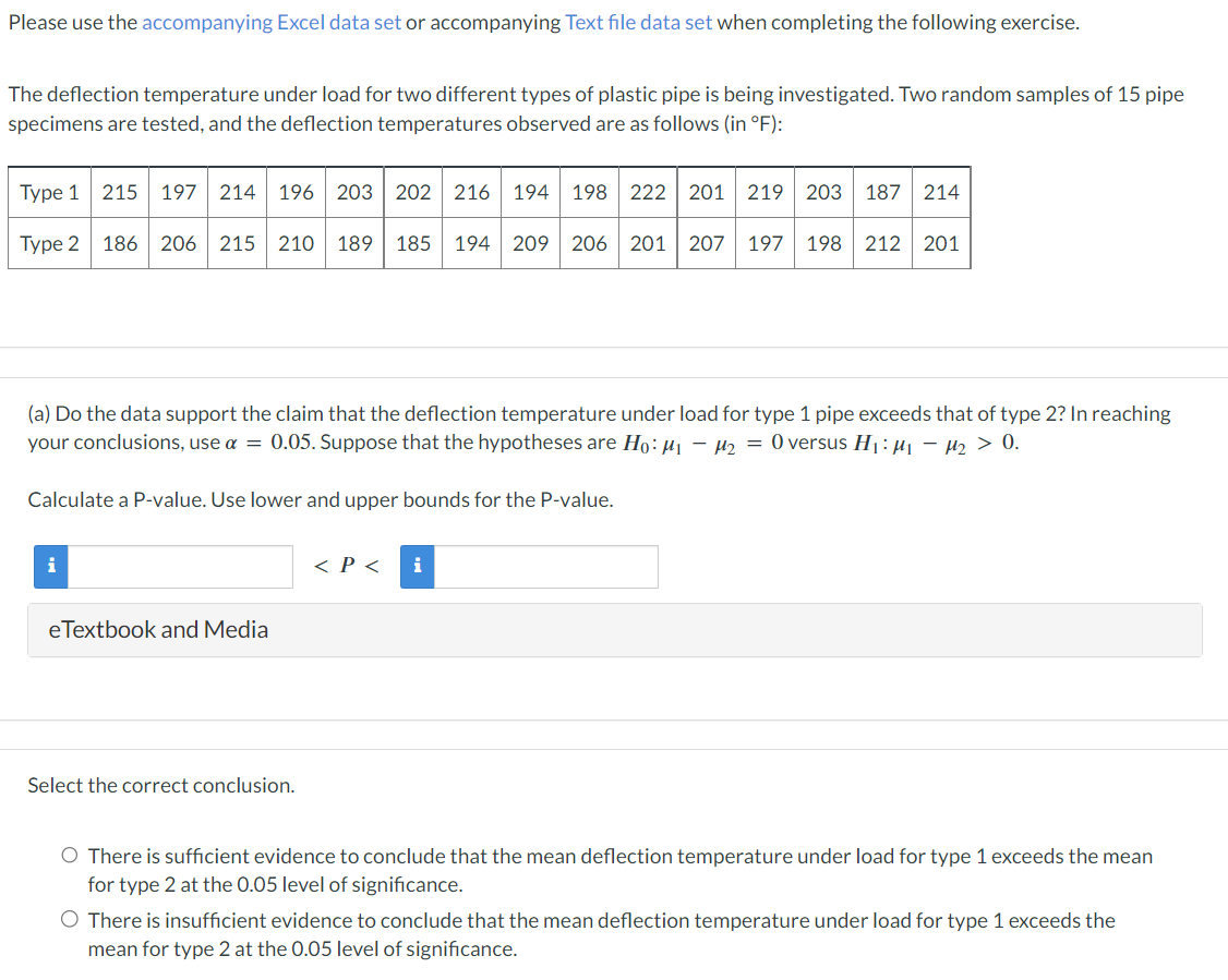 Solved Please use the accompanying Excel data set or | Chegg.com