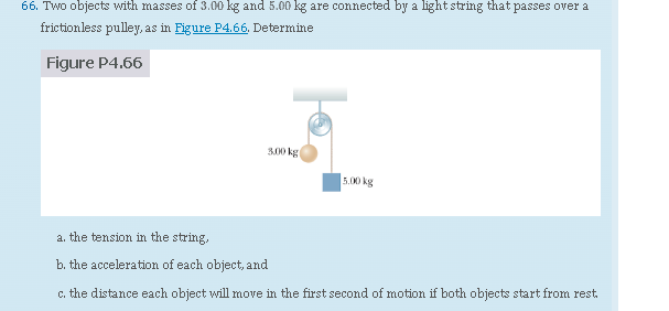 Solved 6. Two objects with masses of 3.00 kg and 5.00 kg are | Chegg.com