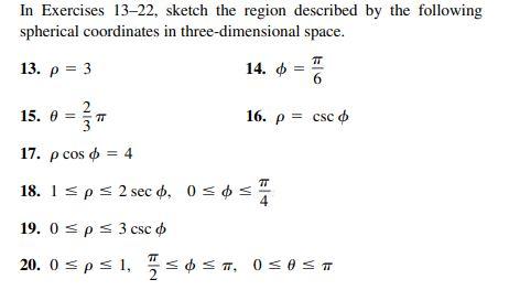 Solved In Exercises 13–22, sketch the region described by | Chegg.com