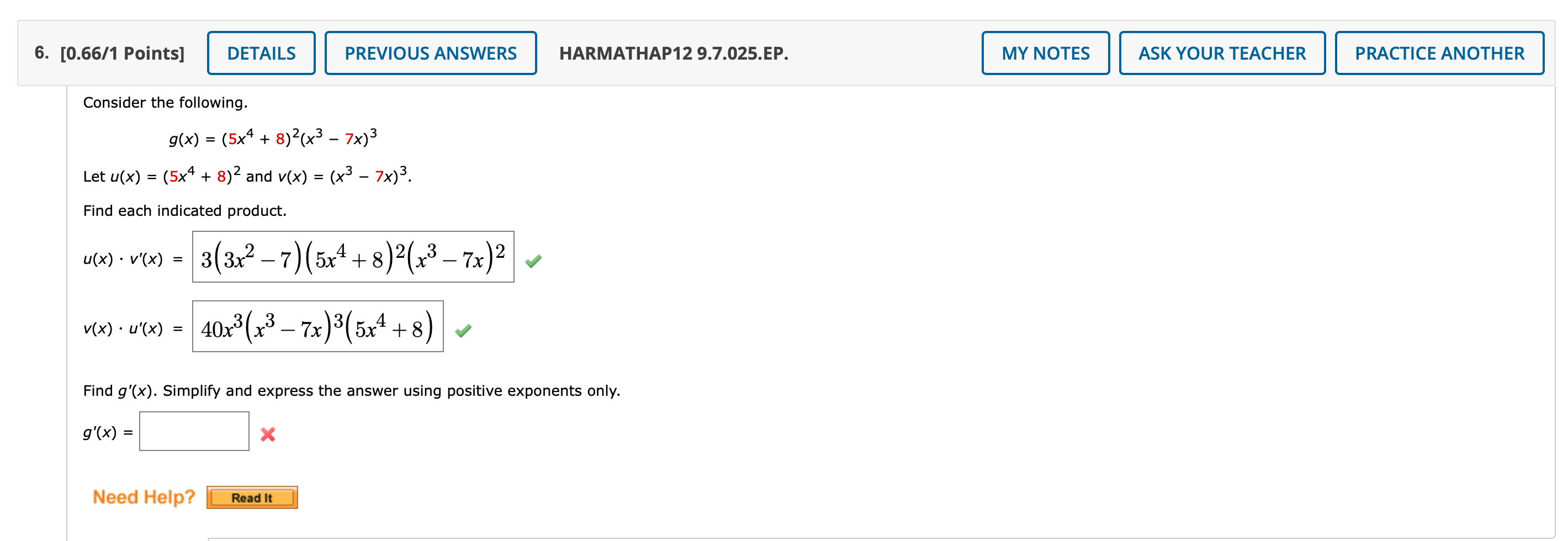 Solved 6. [0.66/1 Points] DETAILS PREVIOUS ANSWERS | Chegg.com