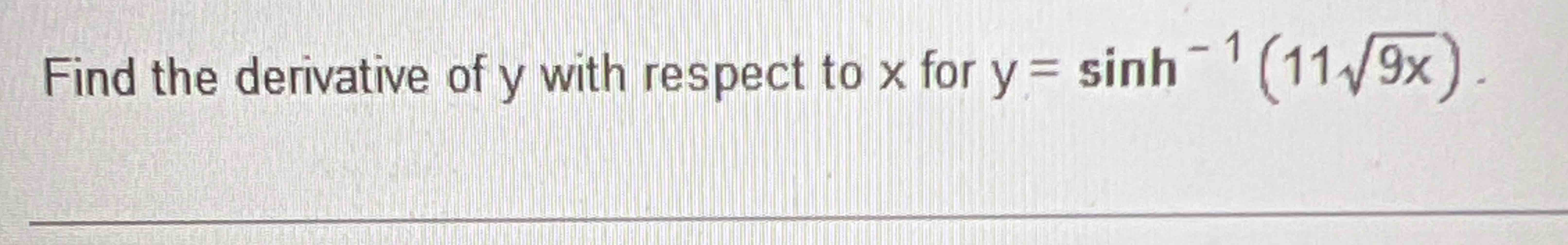 Solved Find the derivative of y ﻿with respect to x ﻿for | Chegg.com