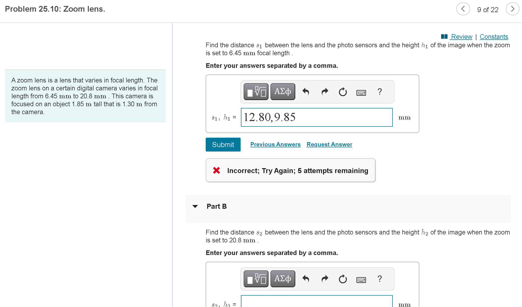 Solved A zoom lens is a lens that varies in focal length. | Chegg.com