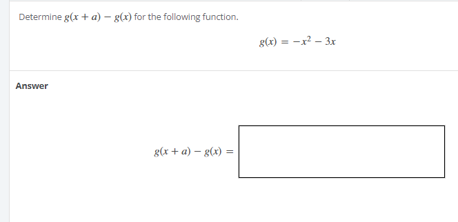 Solved Determine G X A −g X For The Following Function