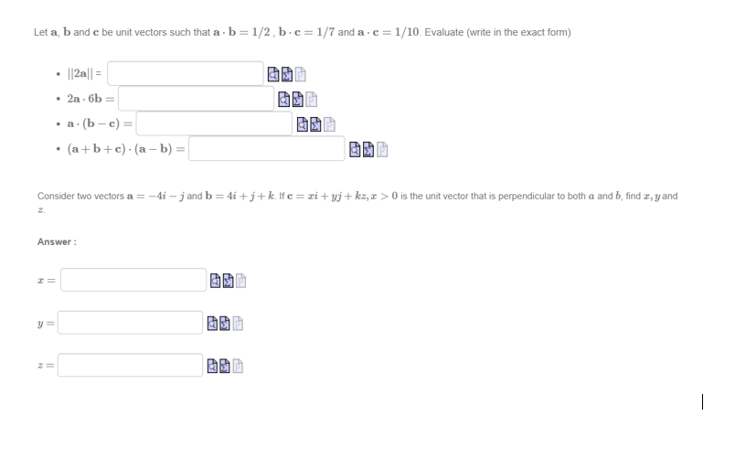 Solved Let A,b And C Be Unit Vectors Such That | Chegg.com