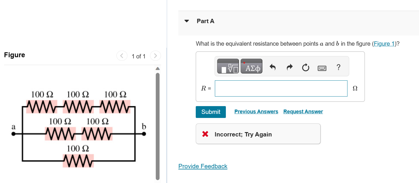 Solved What is the equivalent resistance between points a | Chegg.com