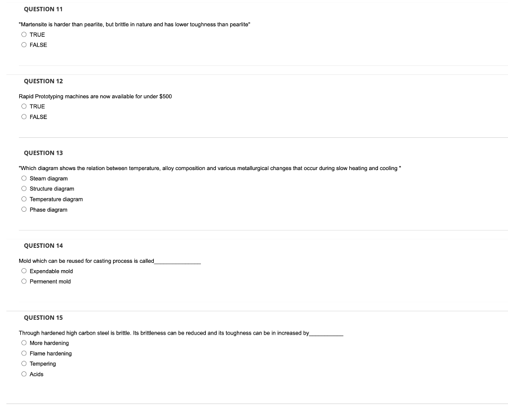 Solved "Martensite is harder than pearlite, but brittle in