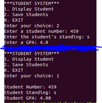 Solved in c Write a program for managing students which | Chegg.com