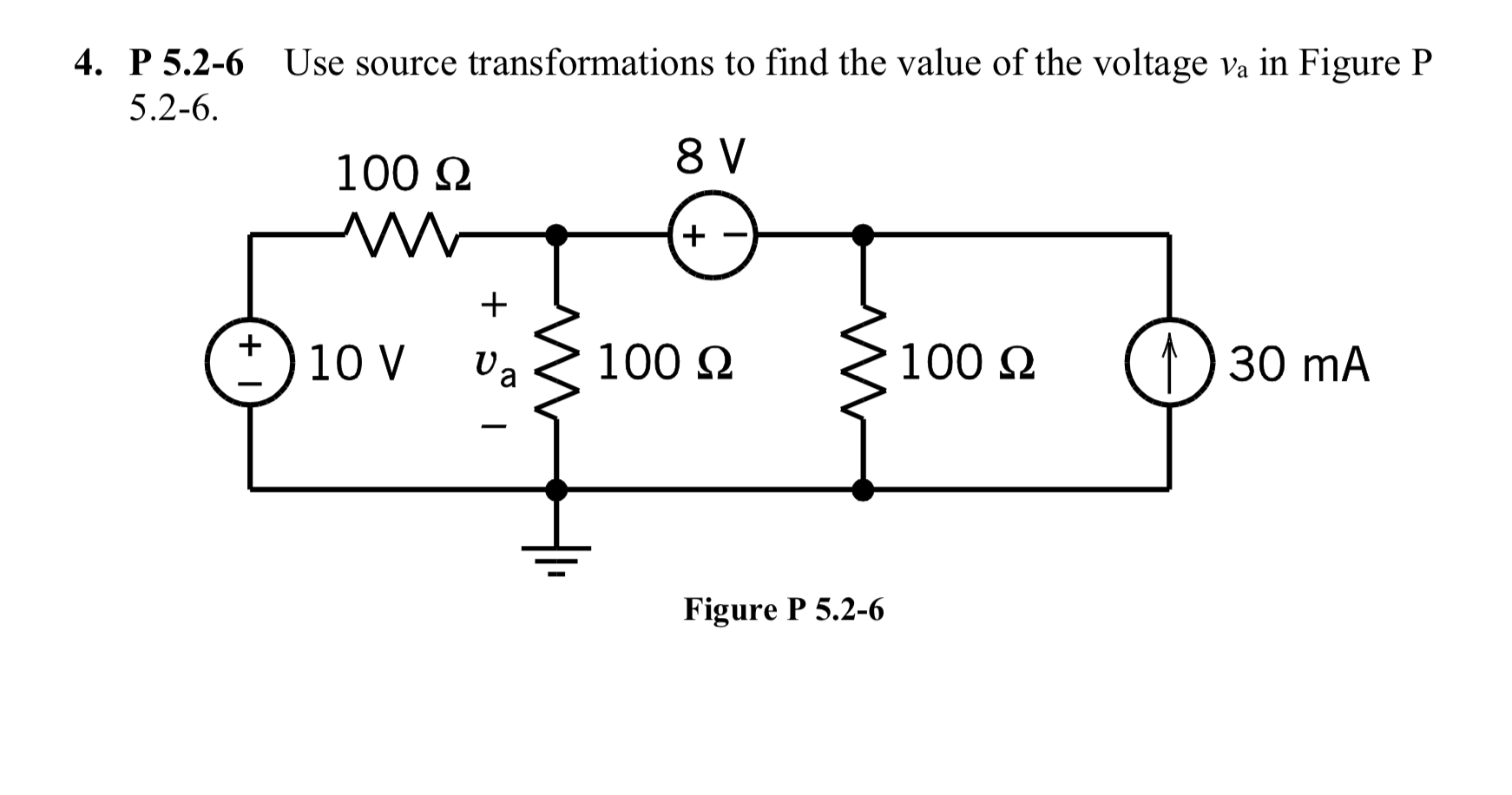 Solved 4. 53.2-6 Use Use source transformations to find the | Chegg.com