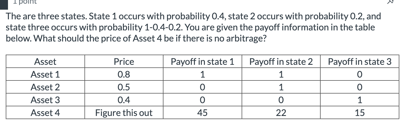 Solved The are three states. State 1 occurs with probability | Chegg.com