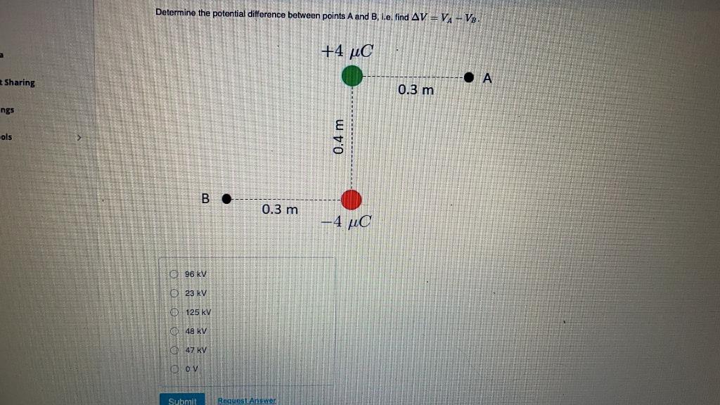 Solved Determine the potential difference between points A | Chegg.com